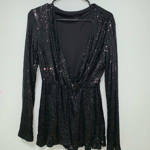 Black, sparkly ROMPER!